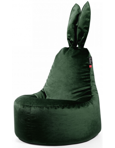 Rabbit sækkestol til børn i velour H115 cm - Grøn