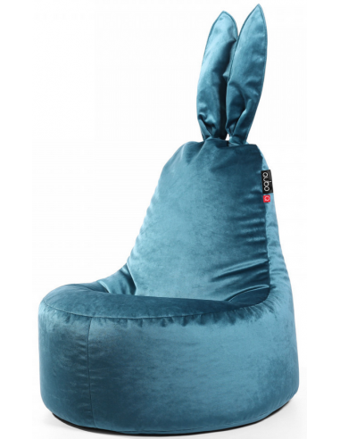 Billede af Rabbit sækkestol til børn i velour H115 cm - Indigo