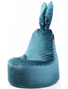 Rabbit sækkestol til børn i velour H115 cm - Indigo