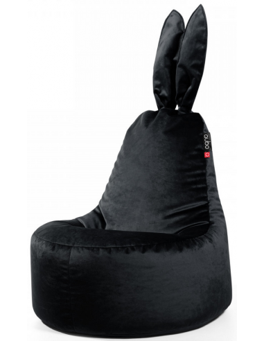 Billede af Rabbit sækkestol til børn i velour H115 cm - Antracit