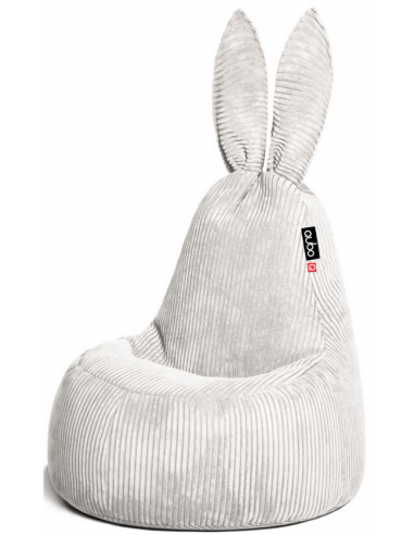 Se Rabbit sækkestol til børn i corduroy H115 cm - Lysegrå hos Lepong.dk