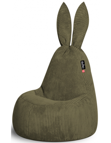 Se Rabbit sækkestol til børn i corduroy H115 cm - Mosgrøn hos Lepong.dk