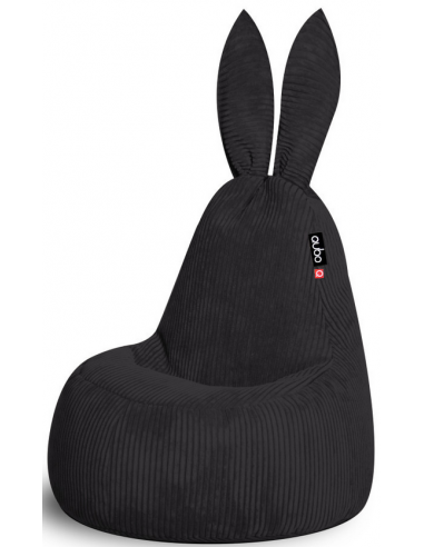 Se Rabbit sækkestol til børn i corduroy H115 cm - Antracit hos Lepong.dk