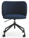 Mogi kontorstol i metal og genanvendt polyester H80 - 90 cm - Sort/Navyblå