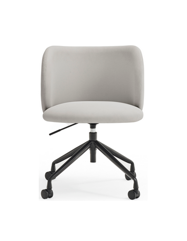 Se Mogi kontorstol i metal og genanvendt polyester H80 - 90 cm - Sort/Lysegrå hos Lepong.dk