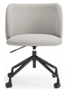 Mogi kontorstol i metal og genanvendt polyester H80 - 90 cm - Sort/Lysegrå