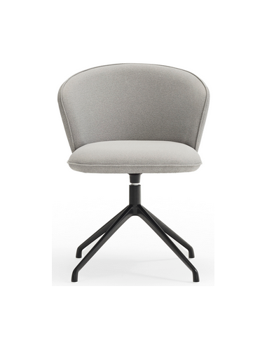 Se 2 x Add rotérbare spisebordsstole i metal og polyester H81 cm - Sort/Lysegrå hos Lepong.dk