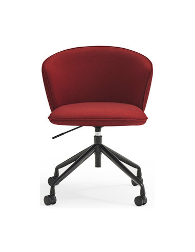 Se Add kontorstol i metal og polyester H81 - 91 cm - Sort/Orangerød hos Lepong.dk