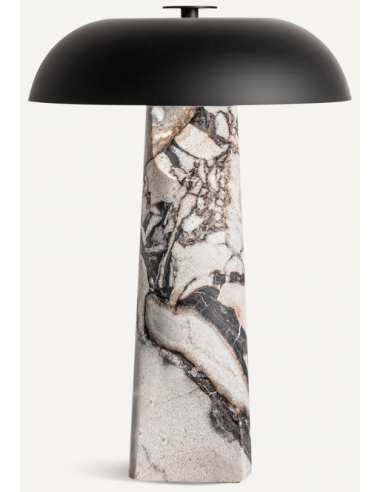 Bordlampe i marmor og jern H40 cm 3 x...