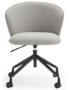 Add kontorstol i metal og polyester H81 - 91 cm - Sort/Lysegrå