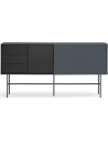 Nube sideboard i metal og melamin B180 cm - Sort/Antracit