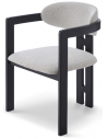 Neo spisebordsstol i egetræ og bouclé H81 cm - Sort/Sand