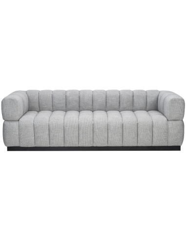 Se Marat 3-personers sofa i jern og linned B229 cm - Sort/Grå hos Lepong.dk