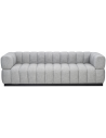 Marat 3-personers sofa i jern og linned B229 cm - Sort/Grå
