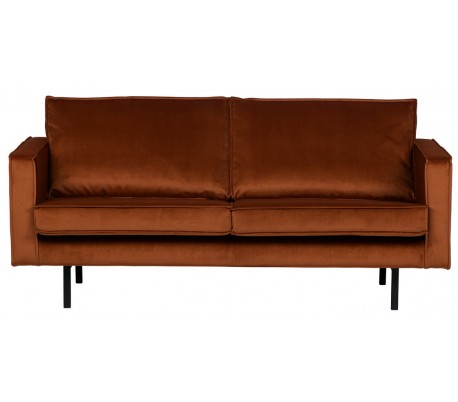 Rodeo 2,5-personers sofa i velour B190 cm – Rust