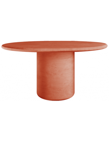 Se Usoo organisk rundt spisebord i mortex Ø140 cm - Terracotta hos Lepong.dk