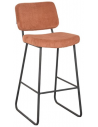 Sæt med 2 x Noah barstole i metal og ripcord polyester H105 cm - Sort/Rust