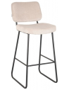 Sæt med 2 x Noah barstole i metal og ripcord polyester H105 cm - Sort/Natur