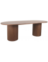 Olivia ovalt spisebord i egetræsfinér 240 x 120 cm - Valnød
