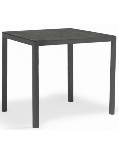 Se Polo Bar havebord i aluminium og glas 90 x 90 cm - Antracit/Mørkegrå hos Lepong.dk