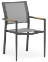 Polo havestol i aluminium og Batyline H88 cm - Antracit/Mørkegrå