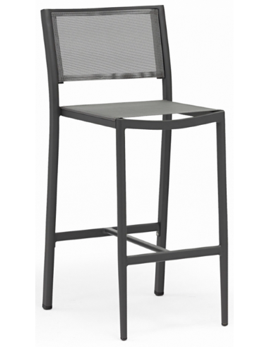 Billede af Polo bar havestol i aluminium og Batyline H104 cm - Antracit/Mørkegrå