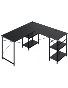 Hjørneskrivebord i metal og...