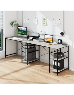 Hjørneskrivebord i metal og... 2