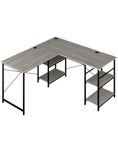 Hjørneskrivebord i metal og...