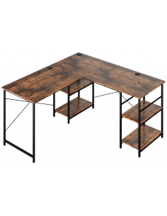 Hjørneskrivebord i metal og...