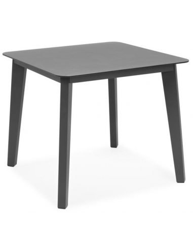 Se Diva havebord i aluminium og glas 90 x 90 cm - Antracit/Mørkegrå hos Lepong.dk
