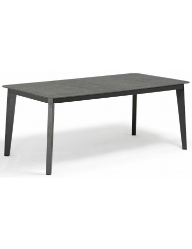 Billede af Diva havebord i aluminium og glas 183 x 96 cm - Antracit/Mørkegrå