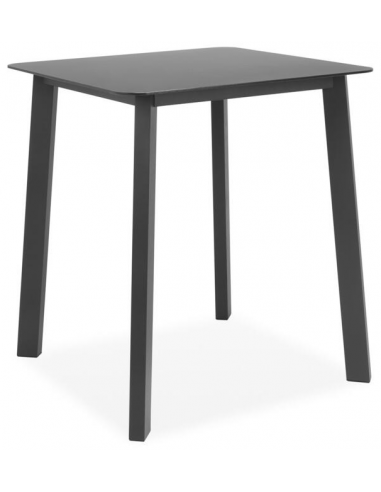 Billede af Diva Bar havebord i aluminium og glas 90 x 90 cm - Antracit/Mørkegrå