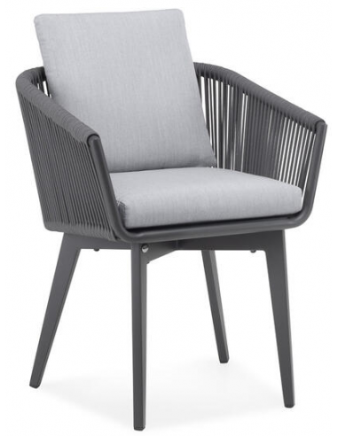 Billede af Diva havestol i aluminium og COUTUREtex H77 cm - Antracit/Mørkegrå