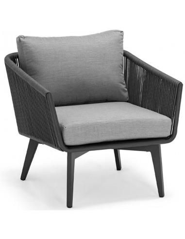 Billede af Diva lounge havestol i aluminium og COUTUREtex H70 cm - Antracit/Mørkegrå