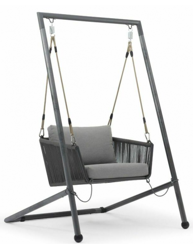 Se Diva hængestol i aluminium og COUTUREtex H182 cm - Antracit/Mørkegrå hos Lepong.dk
