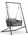 Diva hængestol i aluminium og COUTUREtex H182 cm - Antracit/Mørkegrå