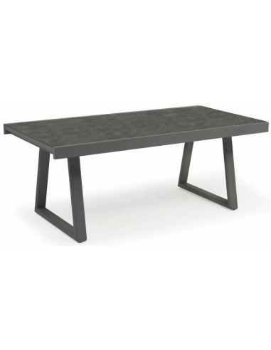 Billede af Hug havebord med udtræk i aluminium og glas 200 - 300 x 96 cm - Antracit/Mørkegrå
