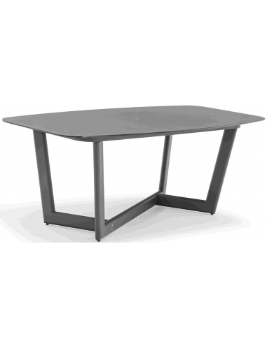 Billede af Hug havebord i aluminium og glas 200 x 100 cm - Antracit/Mørkegrå