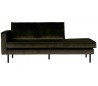 Rodeo daybed sofa i velour B206 cm - Mørkegrøn