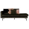 Daybed sofa i velour B206 cm - Mørkegrøn