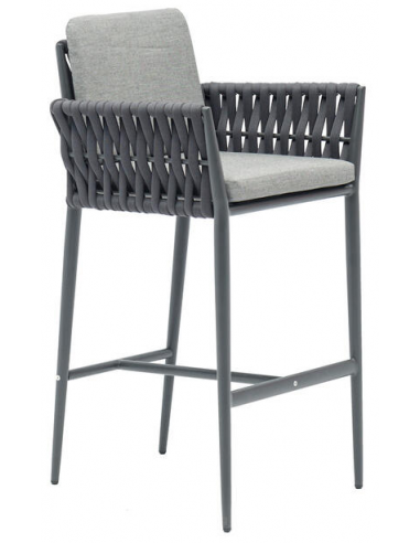 Billede af Hug bar havestol i aluminium og Couture Max H104 cm - Antracit/Mørkegrå