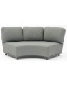 Hug loungemodul i aluminium og Couture Max 187 x 103 cm - Antracit/Mørkegrå