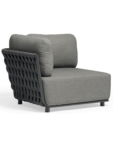 Billede af Hug loungemodul i aluminium og Couture Max 104 x 85 cm - Antracit/Mørkegrå