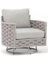 Loop rotérbar lounge havestol i aluminium og Couturetex H72 cm - Greige