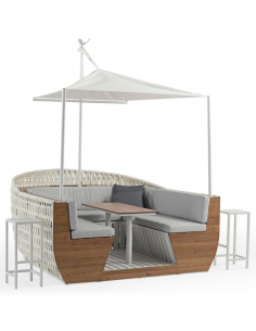 Loop loungesæt i aluminium...