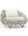 Curl lounge havestol i aluminium, PE og Couturetex H76 cm - Greige