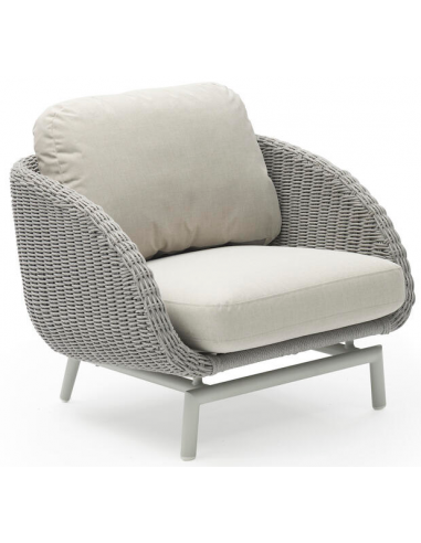 Billede af Scoop lounge havestol i aluminium og Couturetex H64 cm - Lysegrå/Greige