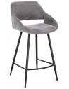 Florence barstol i metal og polyester H97 cm - Sort/Grå