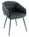 Vigo havestol i aluminium og sunbrella H79 cm - Charcoal/Mørkegrå